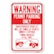 Signmission No Parking Without Permit Warning Sign P Heavy-Gauge Aluminum Sign, 12" x 18", A-1218-23636 A-1218-23636 - alternate 1